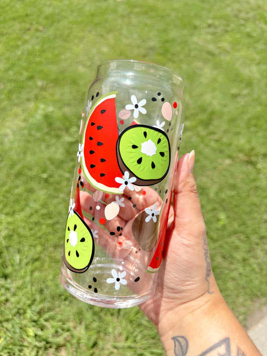 Watermelon Kiwi Glass Cup