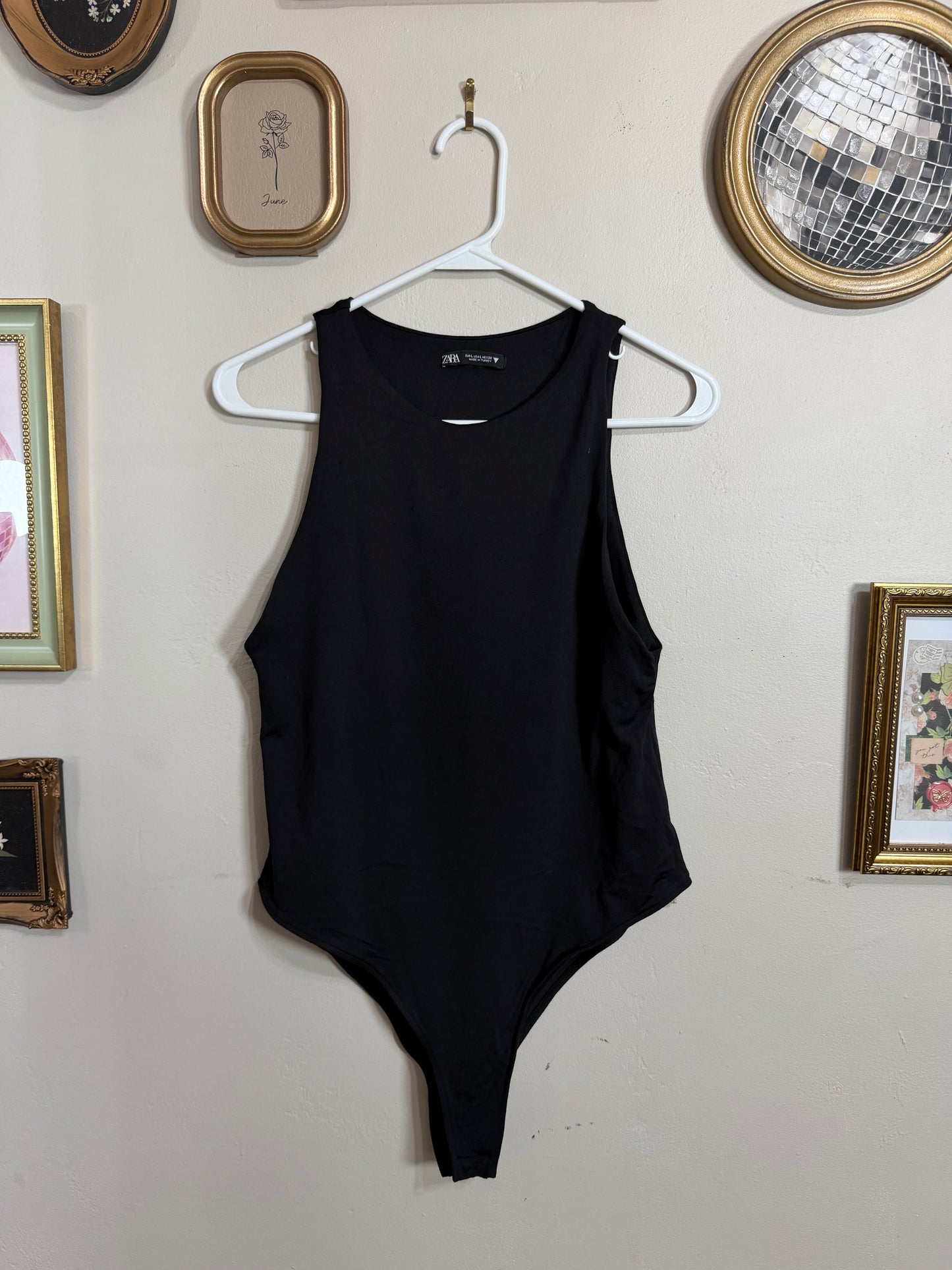 Large Black Seamless Bodysuit