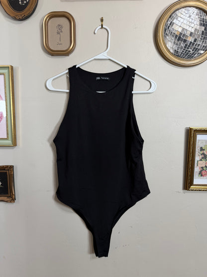 Large Black Seamless Bodysuit
