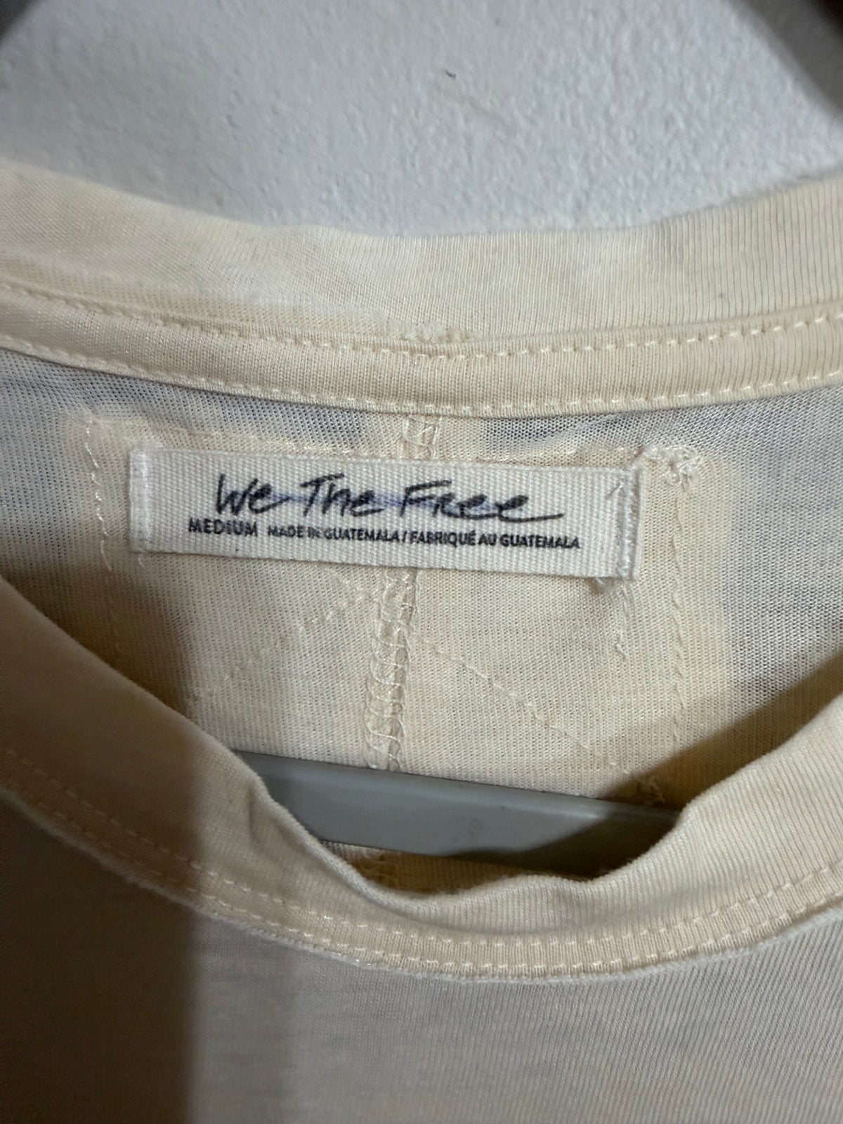 Medium Cream Pocket oversized Tee