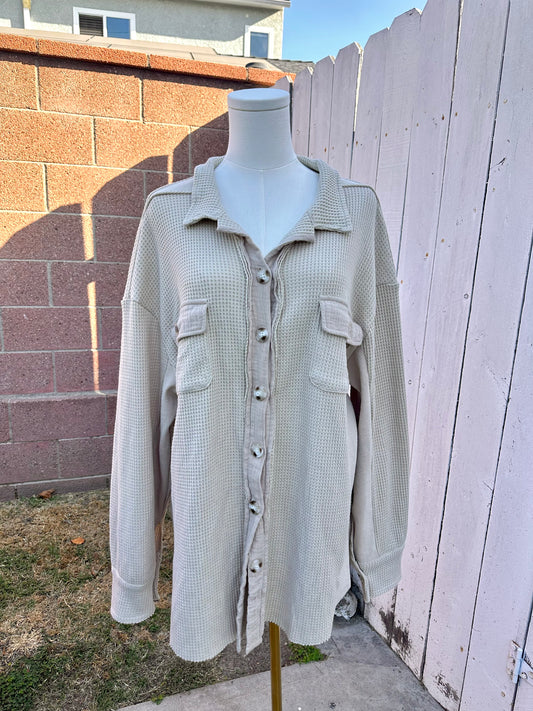 XL Tan Knit Caridgan