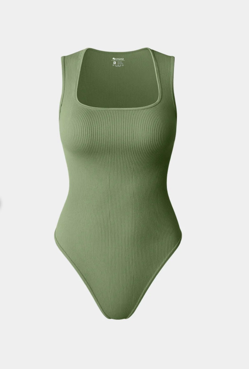 XXL Green Ribbed Bodysuit