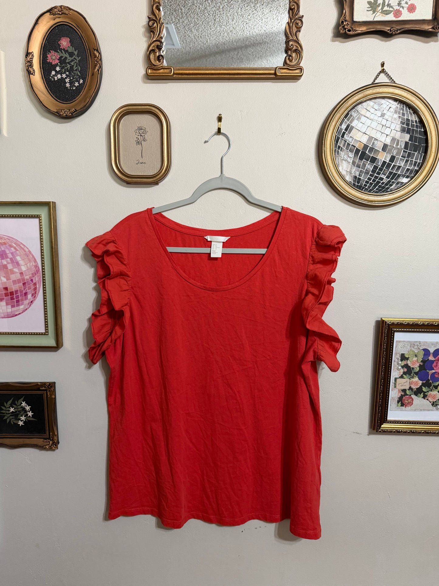 XL Coral Blouse