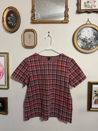 Medium Petite Plaid Colorful Top