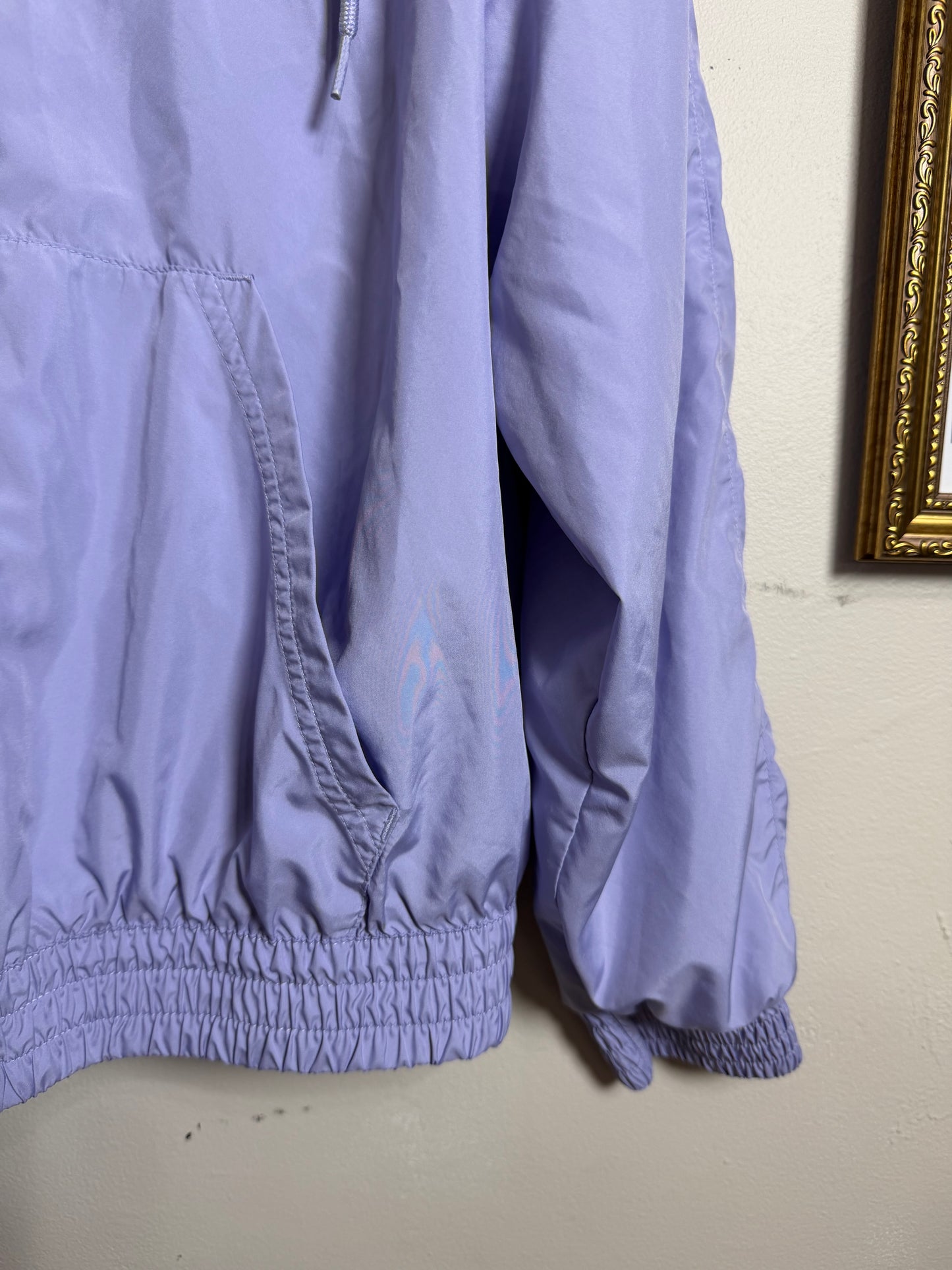 Medium Lavender Windbreaker Zip Up Jacket