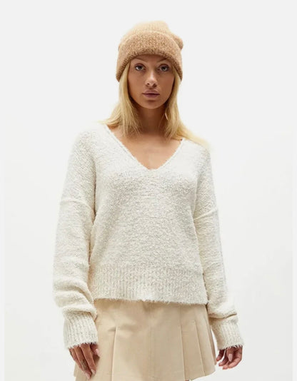 Medium Eco Theo Shaggy Vneck Sweater