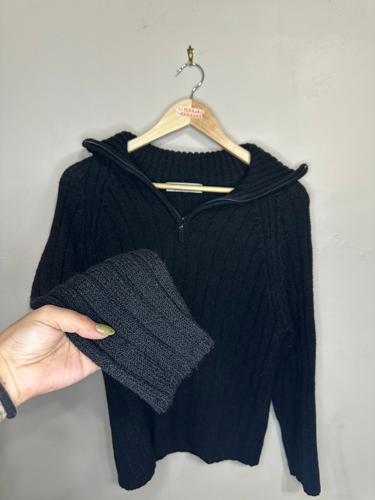 S/M Black Quarter Zip Jacket