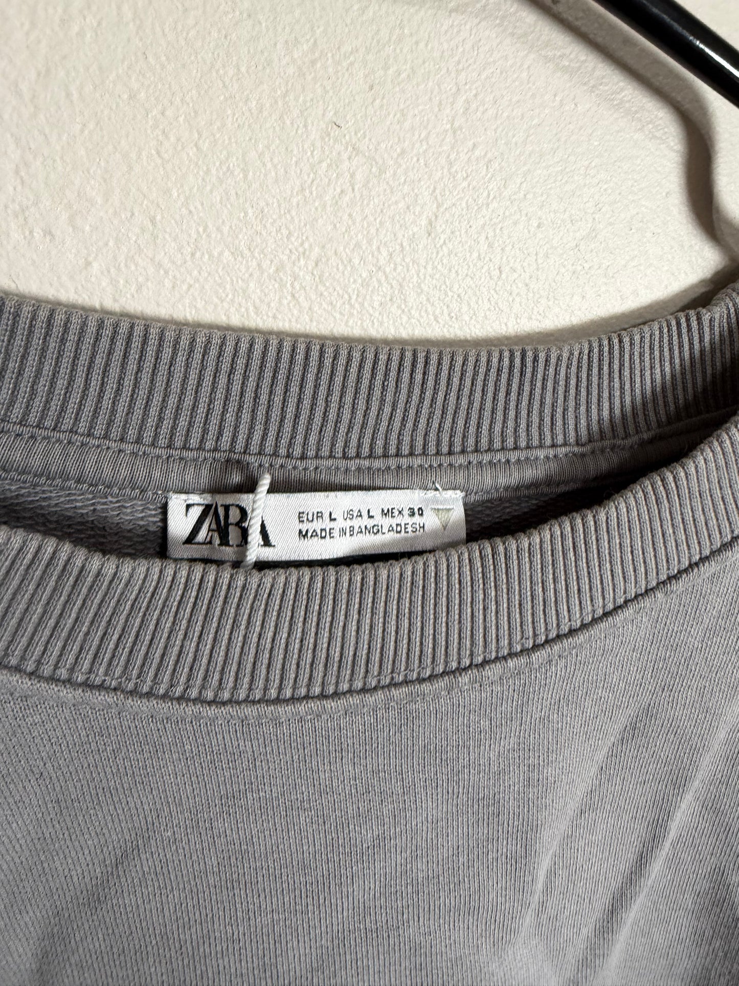 Large Grey Oversized Sweatshirt Top