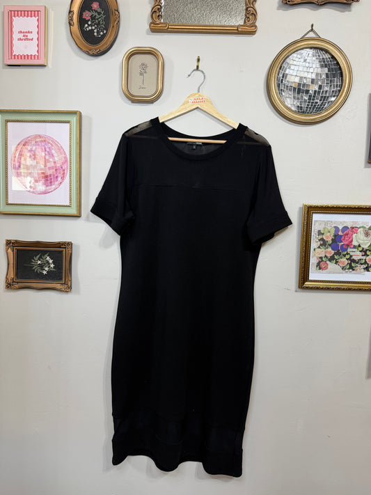 3x Black Bodycon Mesh Midi Dress