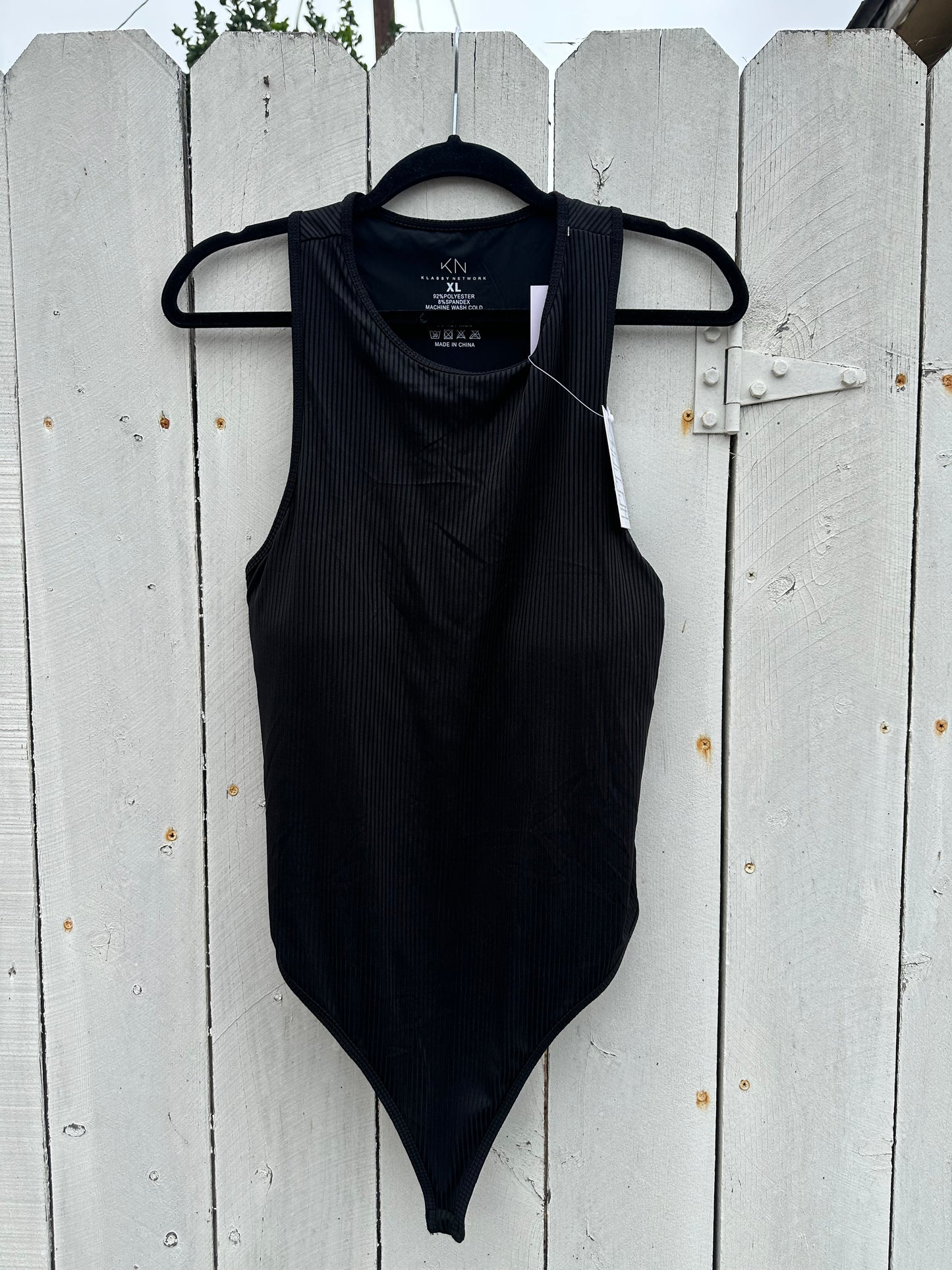 NWT XL Black Bodysuit