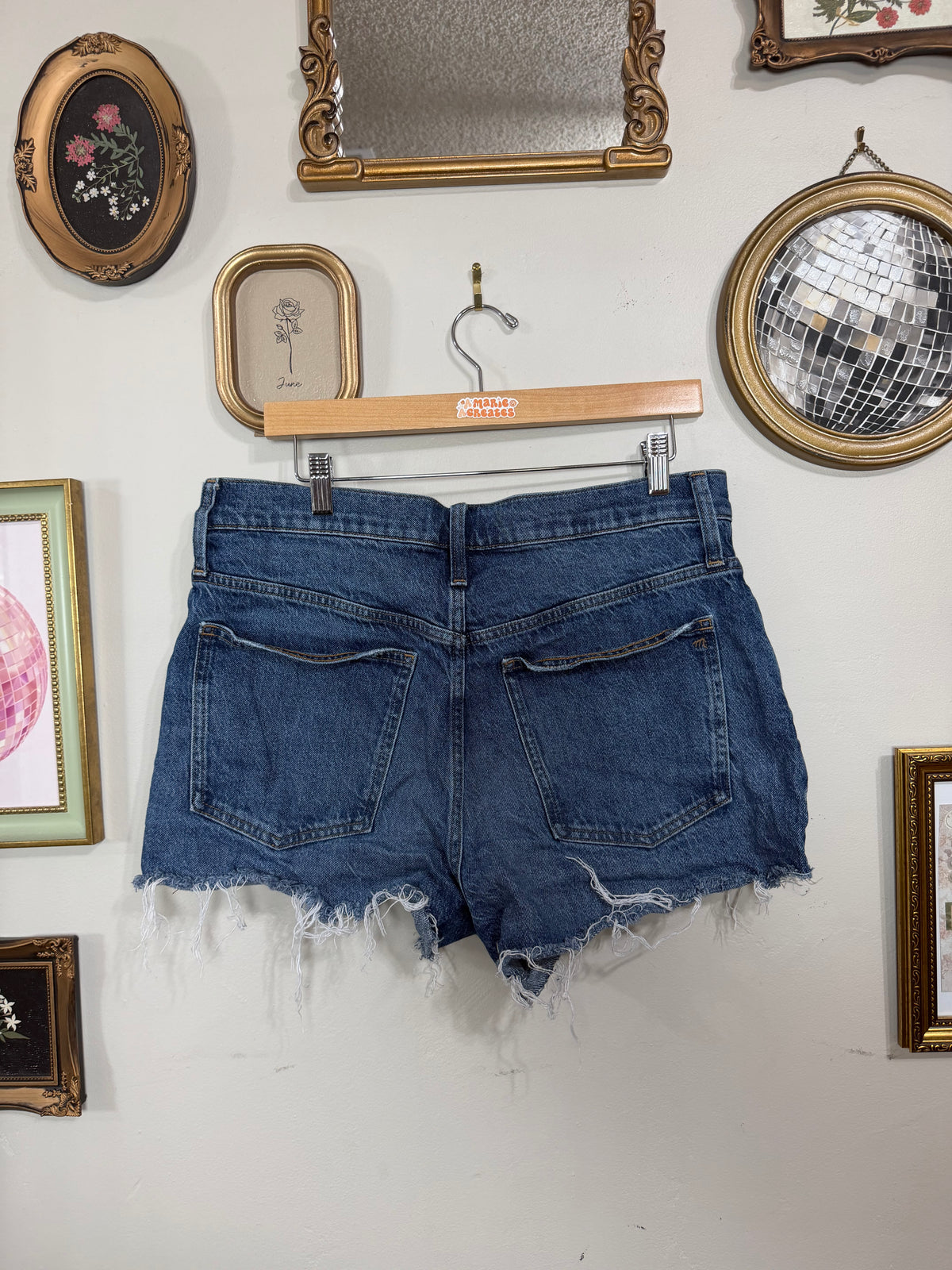 Size 31 Denim Perfect Jean Shorts w/ Raw Hem