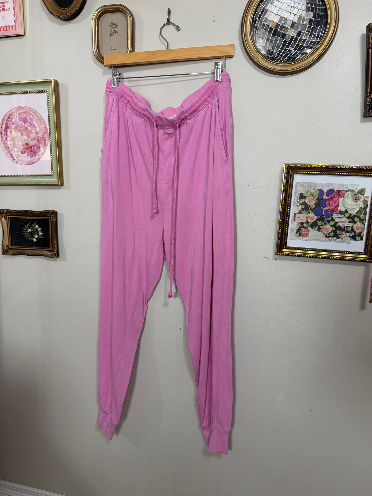 Large Pink Sweatpants *small call out