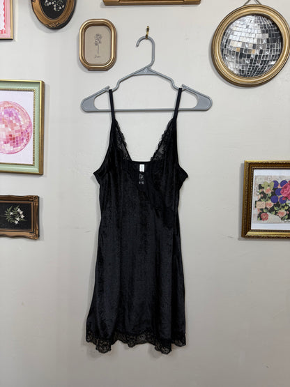 XL Velvet Lace Slip Dress