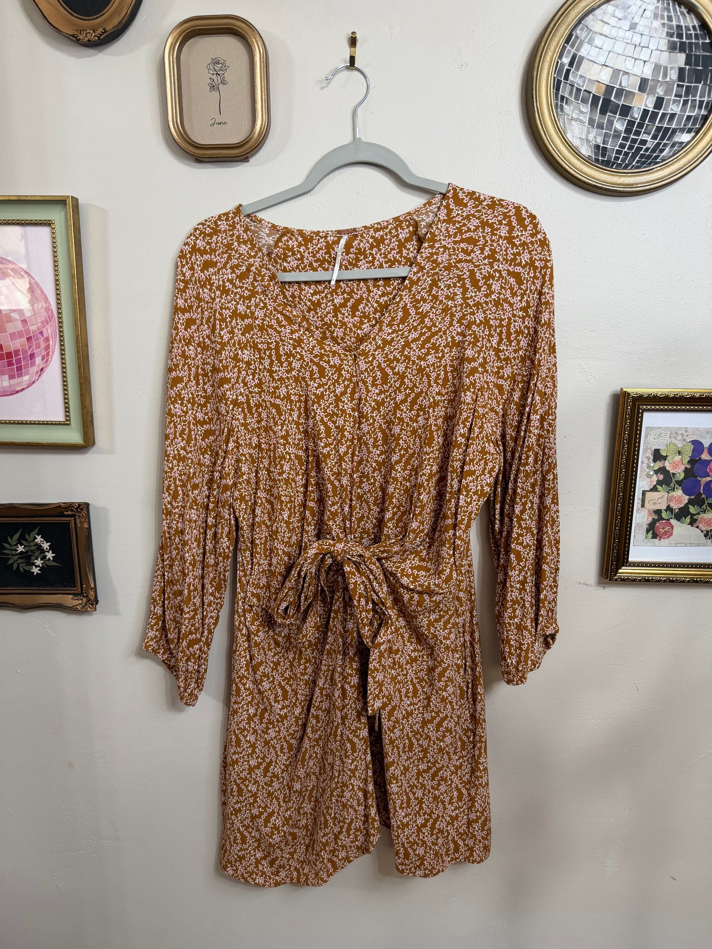 XL Floral Tie Dress/Tunic Top