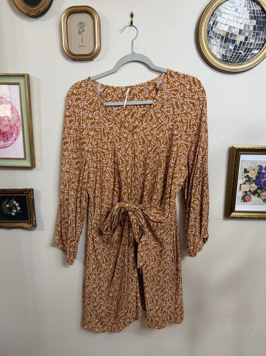 XL Floral Tie Dress/Tunic Top