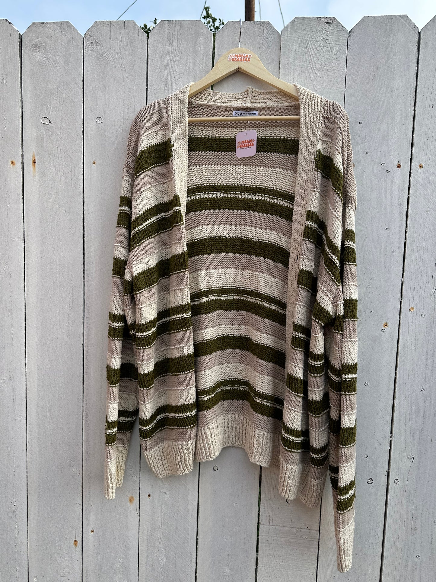 XL Striped Cardigan