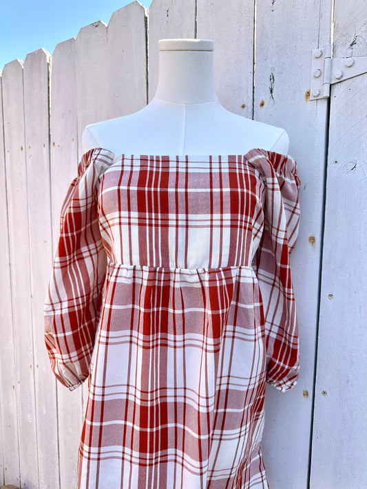 NWT Small Fall Plaid Dress
