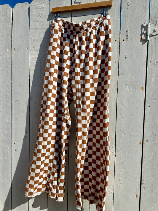 XXL Brown Checkered Pants