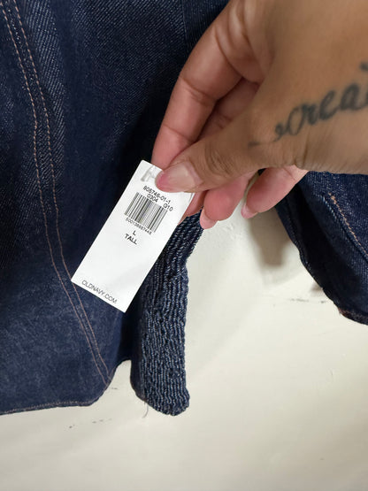 Large Tall NWT Denim Peplum Top