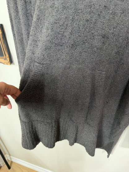 XL Grey Charcoal Quarter Zip Sweater w/ Kangaroo Pocket