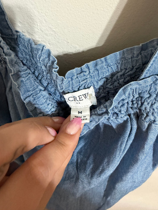 Medium Blue Chambray Tank Top