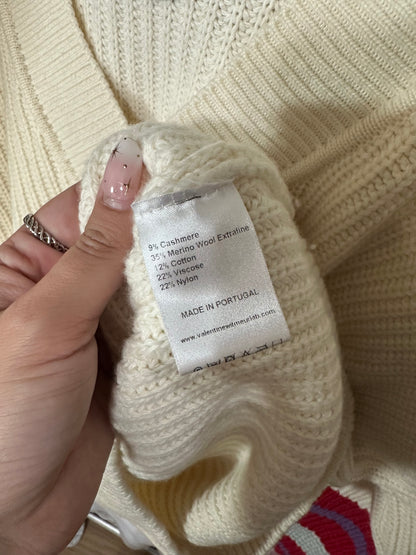 Large Color Striped Sleeves Sweater
