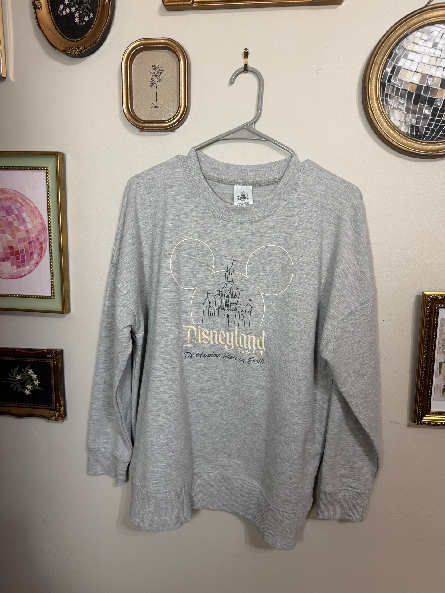 Large NWOT Disneyland Grey Sweater