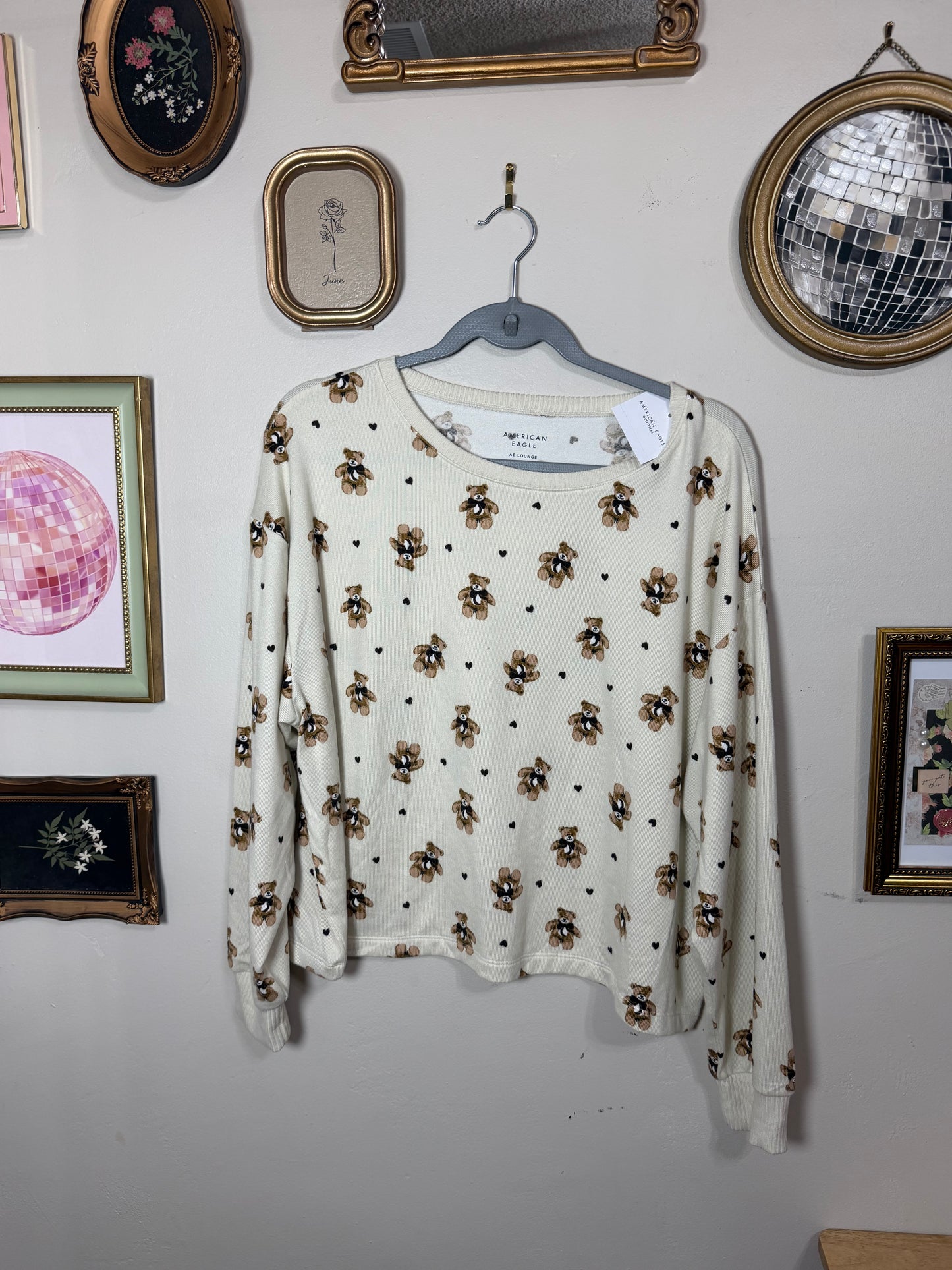 Large NWT Teddy Bear Lounge Top
