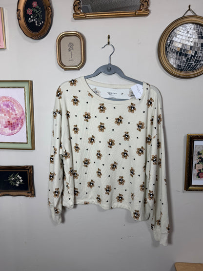 Large NWT Teddy Bear Lounge Top