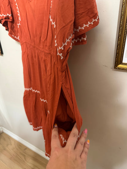 XL Rust Flowy Dress