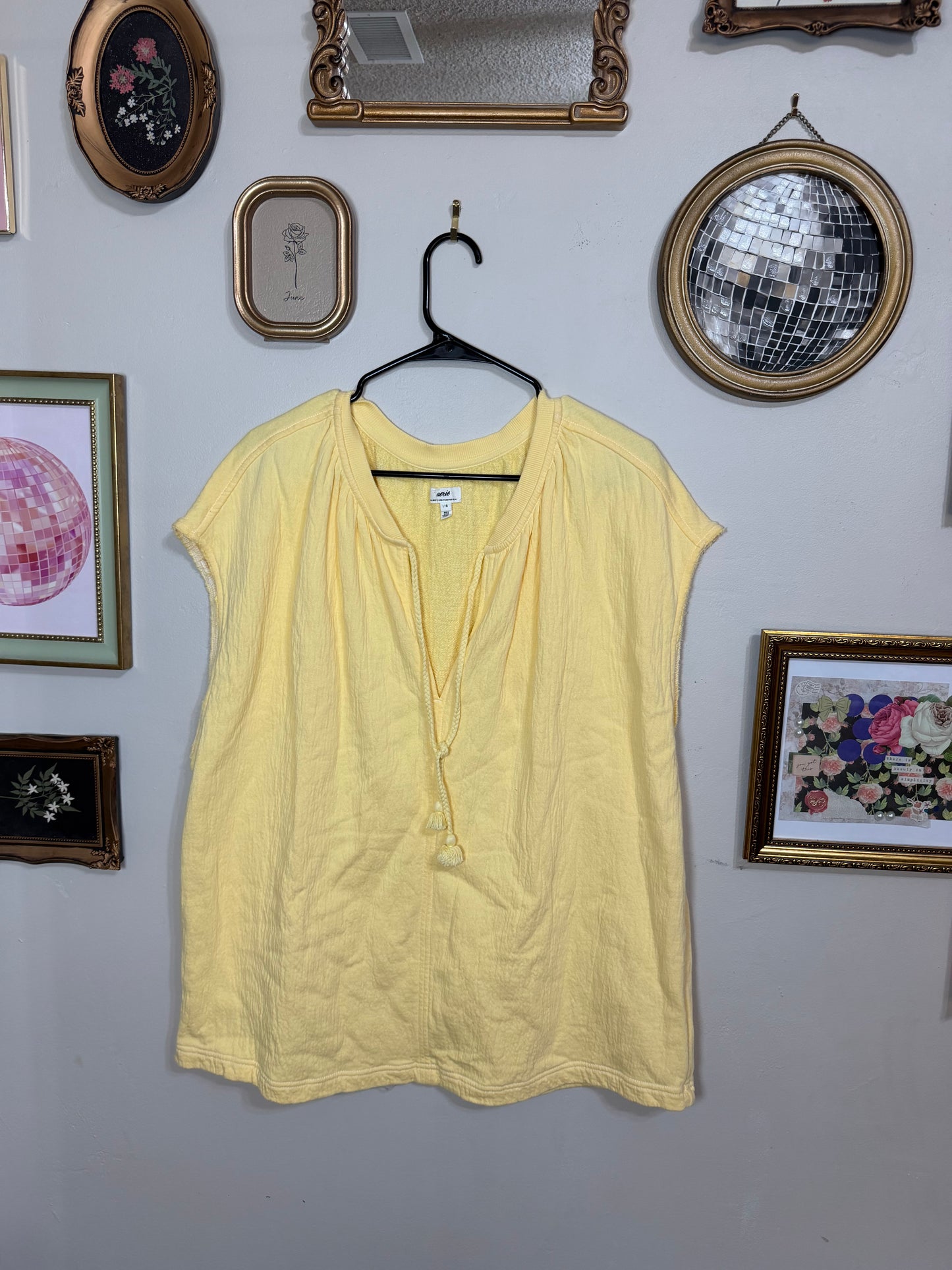 Large Yellow Gauze Top