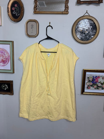Large Yellow Gauze Top