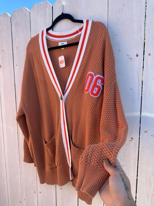 Large Terracotta Cardigan