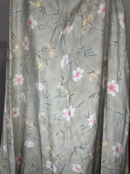 Size 12 (M/L) Sage Floral Skirt