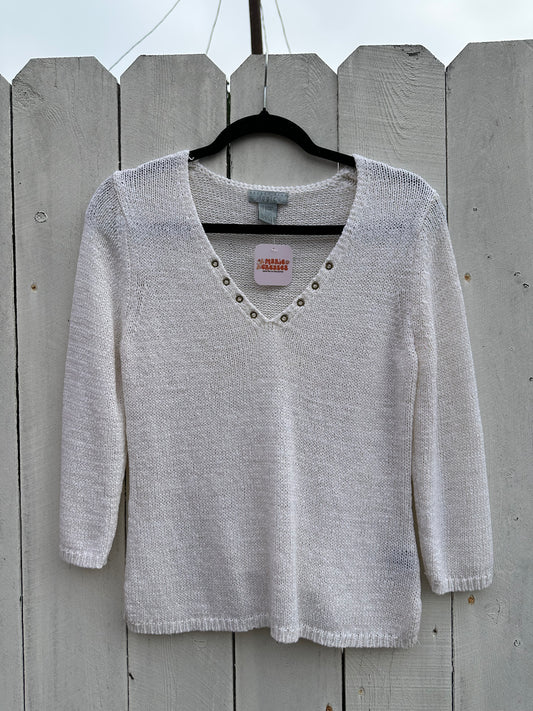 Medium Knit Vneck Top
