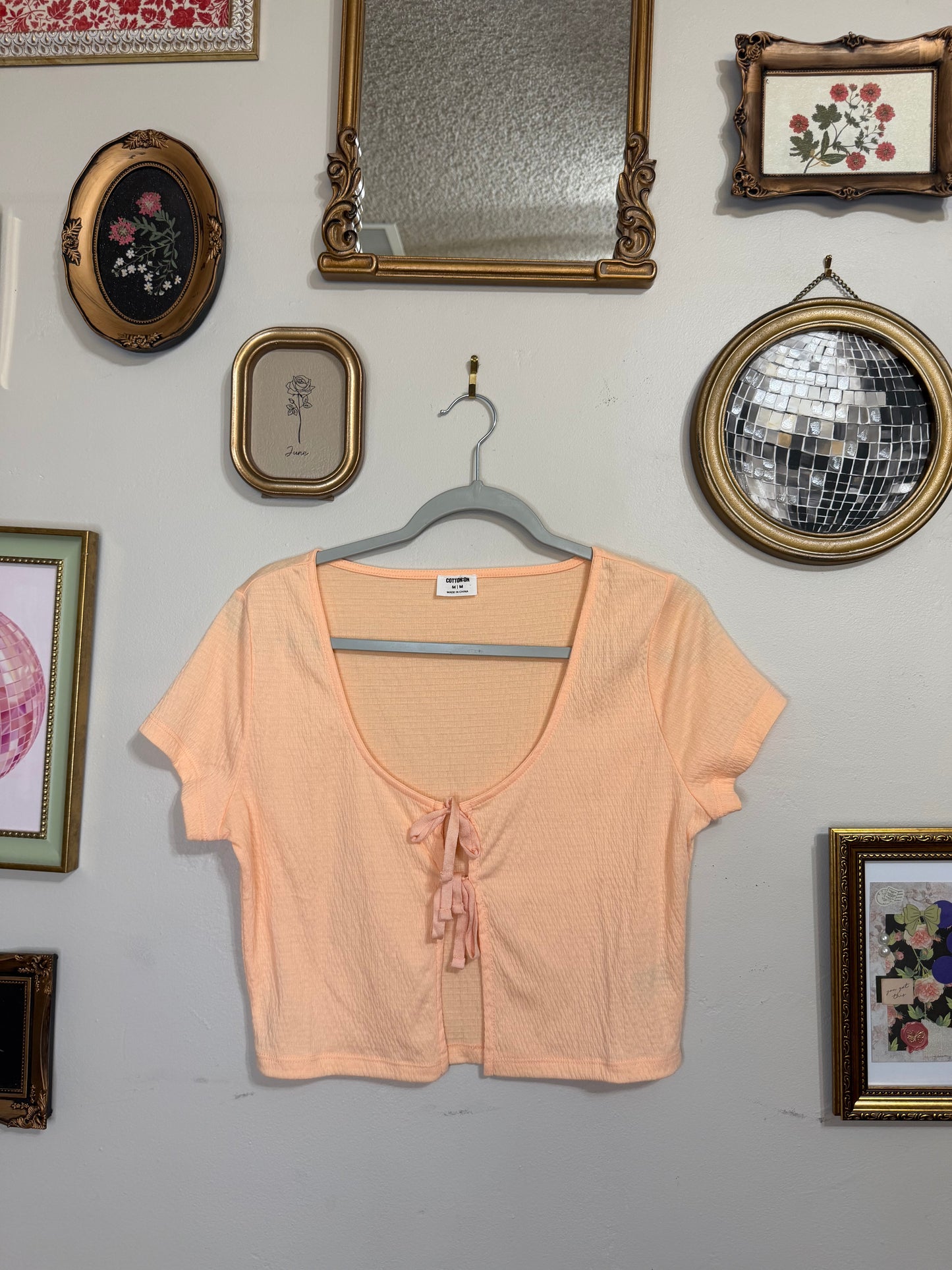 Medium Creamsicle Tie Top
