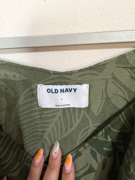 Large Green Tropic Tank Top