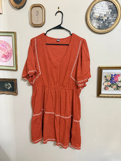 XL Rust Flowy Dress