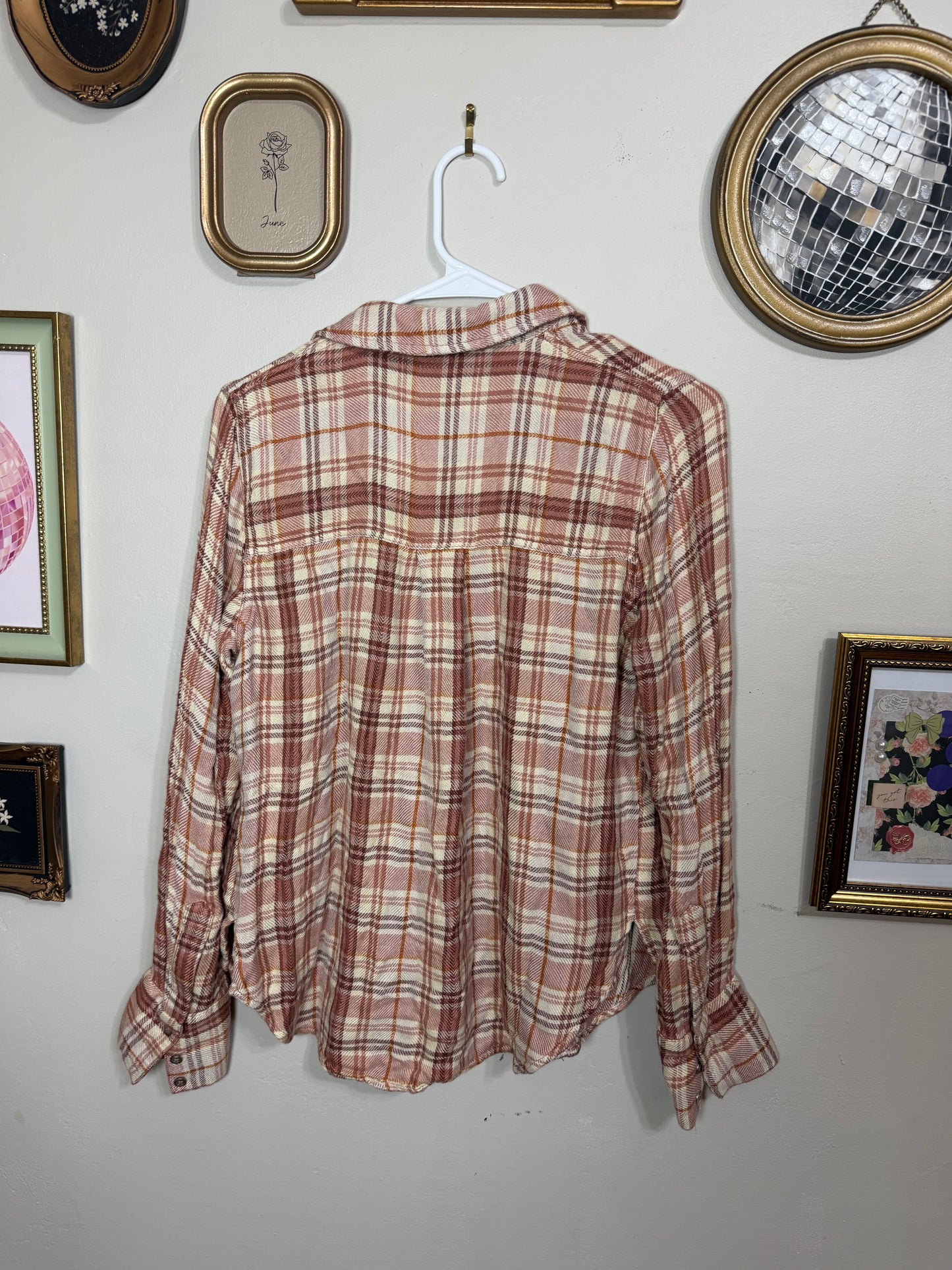 Small Neutral Fall Button Down Flannel