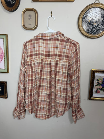 Small Neutral Fall Button Down Flannel