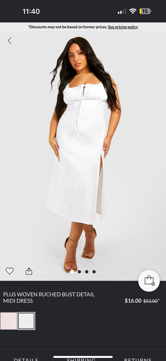 NWT Size 22 White Dress