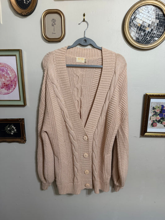 Small Peachy Oversized Cardigan