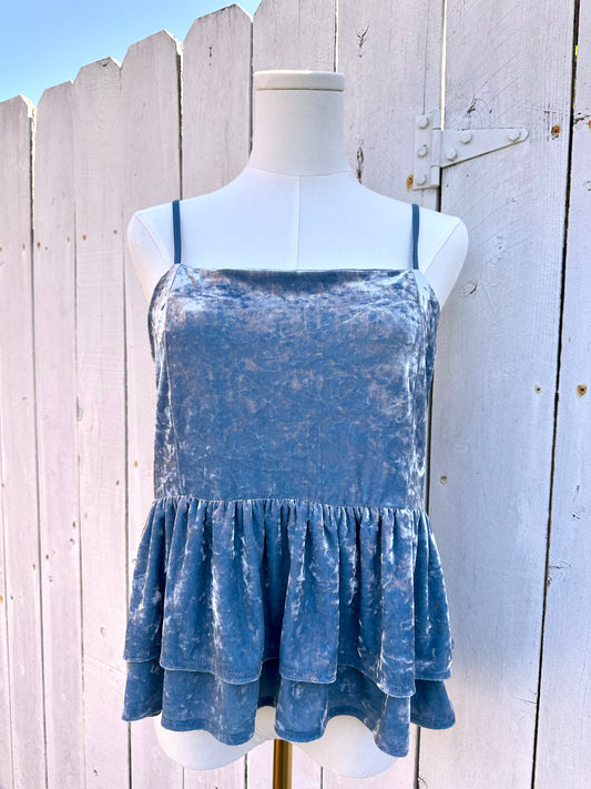Large Blue Suede Tank