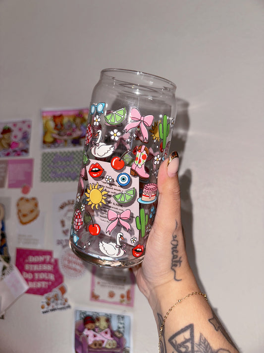 Junk Journal 20oz Glass Cup