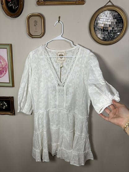 Large NWT White Tunic