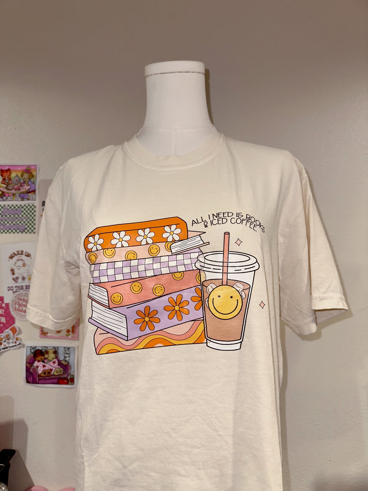All I Need Is Books & Iced Coffee Tee