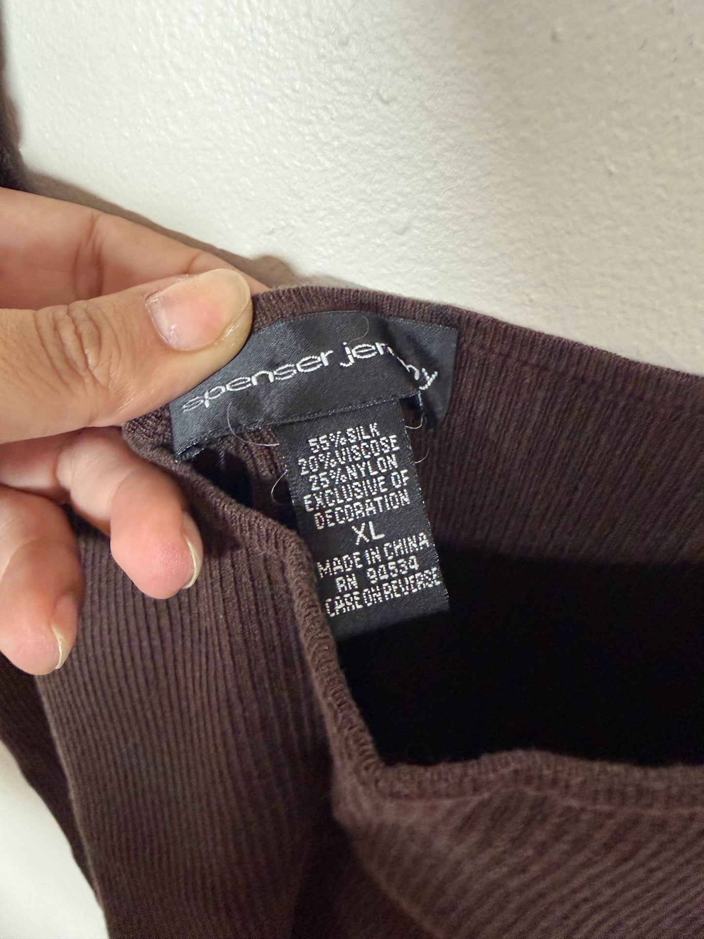 XL Vintage Y2K Brown Buckle Strap Ribbed Tank