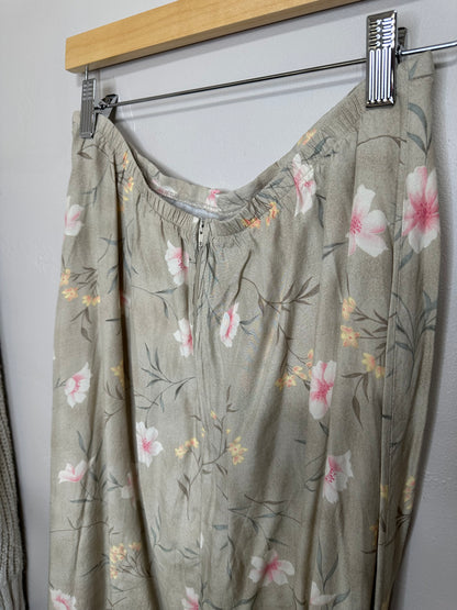 Size 12 (M/L) Sage Floral Skirt