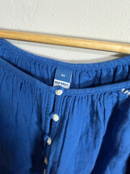 4x NWT Blue w/ White Detail Blouse