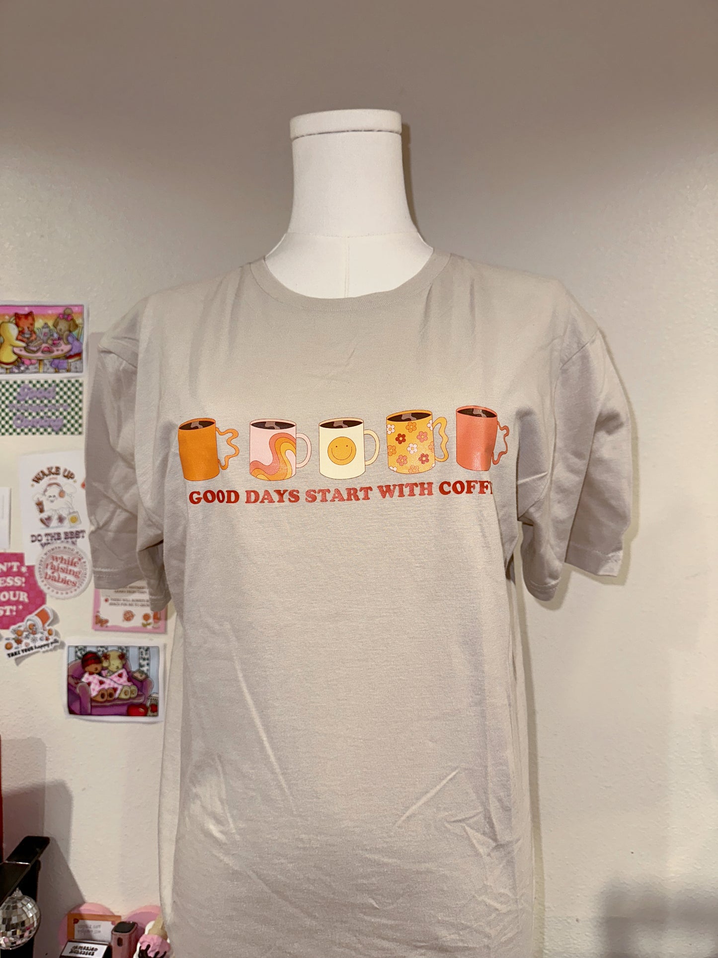 Good Days Start With Coffee Tee - Medium